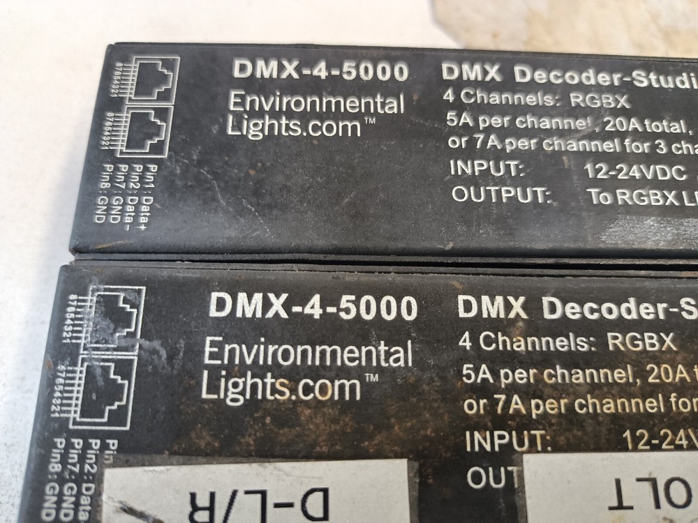 Environmental Lights DMX-4-5000 LED DMX Decoder-Studio 4Ch.x5A 7A 12-24VDC