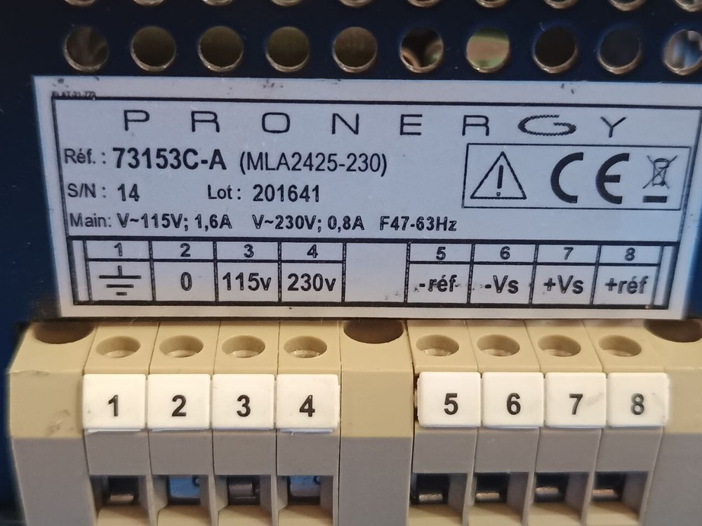 PRONERGY 73153C-A (MLA2425-230) Input 115/230 vAC Output 24vDC