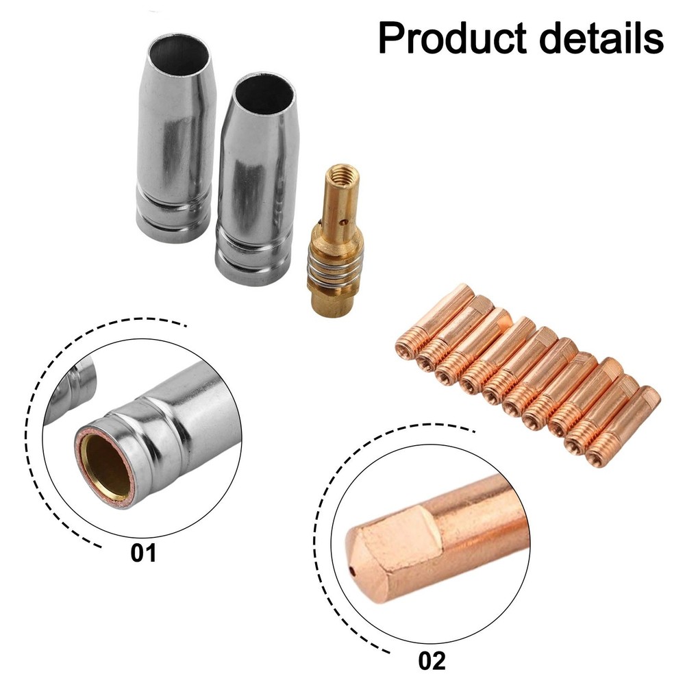 13PCS For MIG Welding Accessories Kit with Gas Nozzle Diffuser and Welding Tips