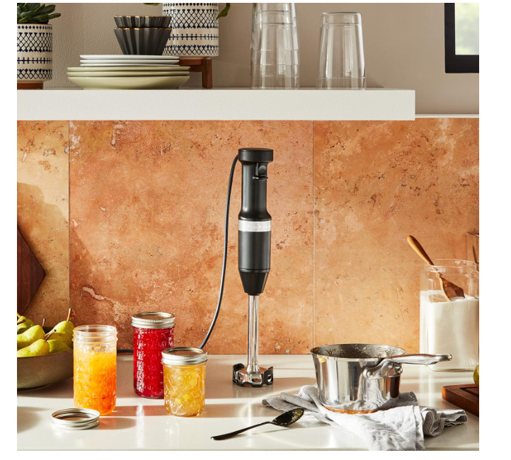 KitchenAid KHBV53 180W Variable Speed Hand Blender - Matte Black