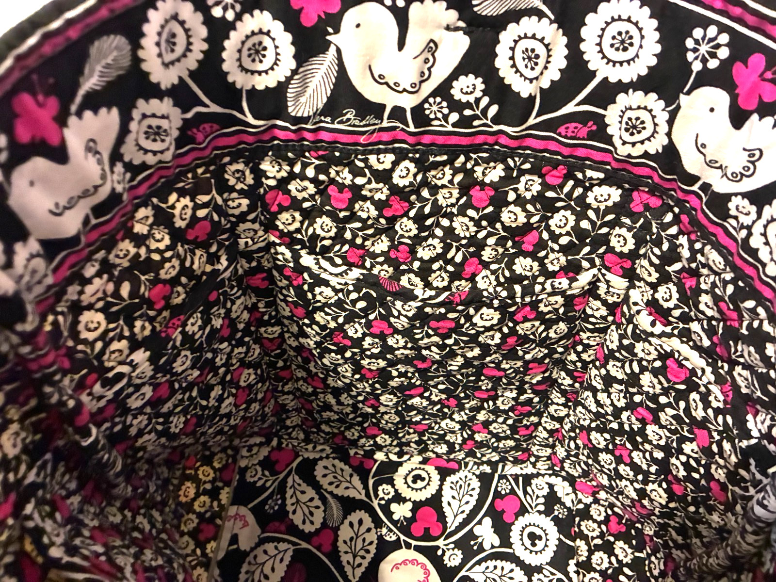 Vera Bradley Disney Parks World Land Mickey Mouse Meets Birdie Toggle Tote Bag