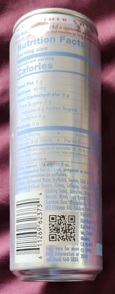 Red Bull - Zero - 12oz - USA - EMPTY Can