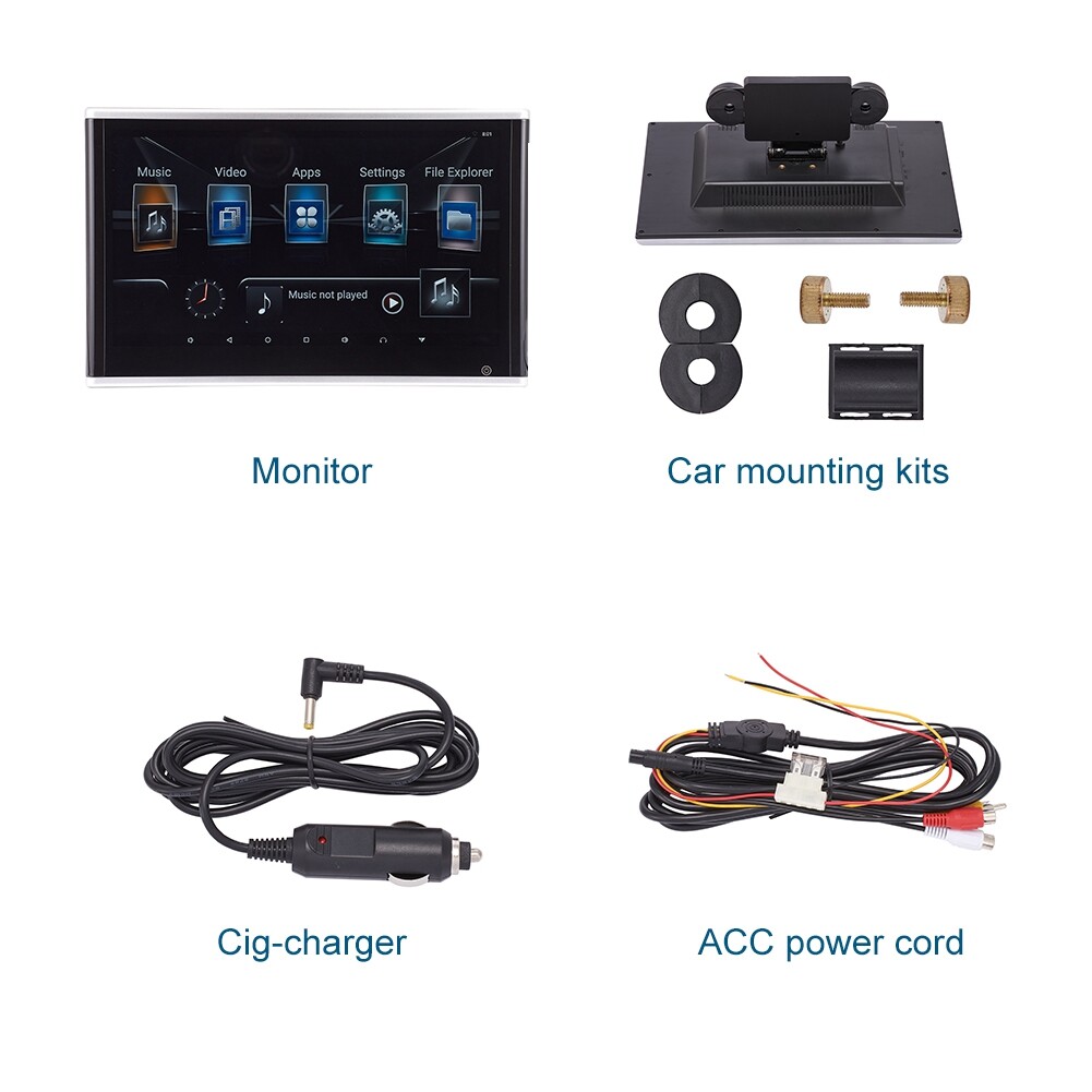 11.6in Android 9.0 Headrest Monitor Video Player for Car TV Touch Screen WiFi US