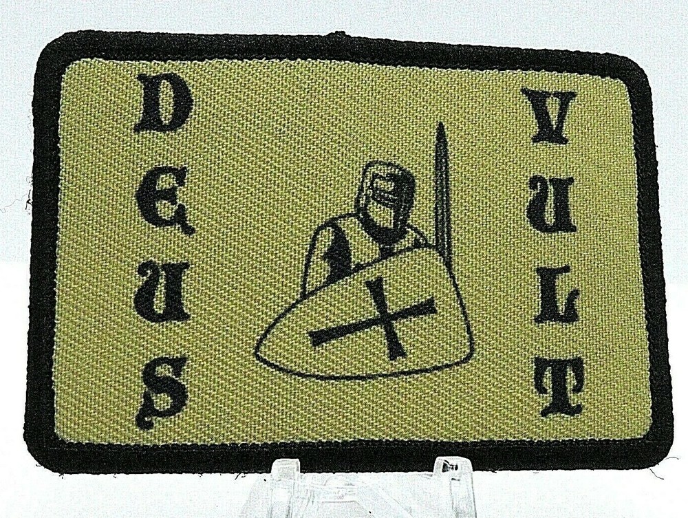 Deus Vult God wills it Crusade templar 2"x3" hook and loop tacticalmorale patch