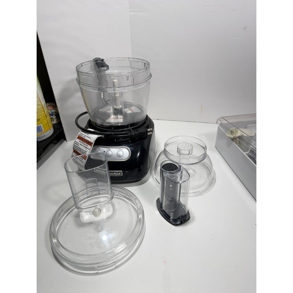 KitchenAid 12-Cup Food Processor Onyx Black KFP750OB1 with Accessory blades Case