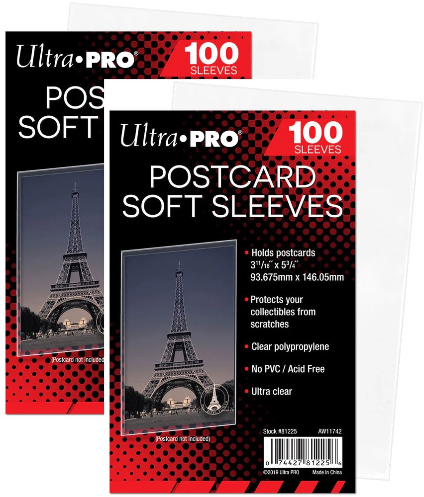 Ultra Pro Postcard Soft Sleeves, 2-Pack