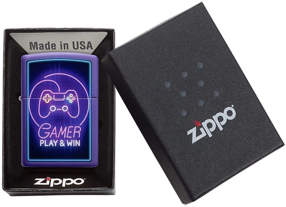 Zippo 49157 Gamer Controller Design Purple Matte