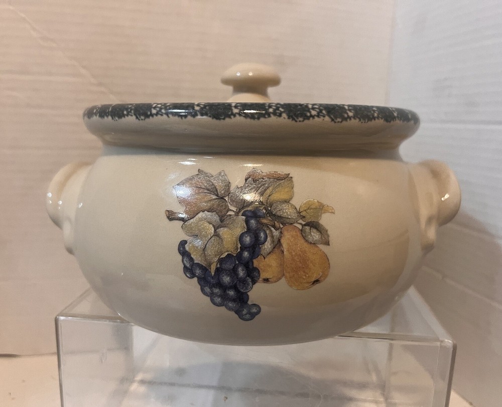 Stoneware Soup Crock Oven To Table With Lid 2 Quart 2003