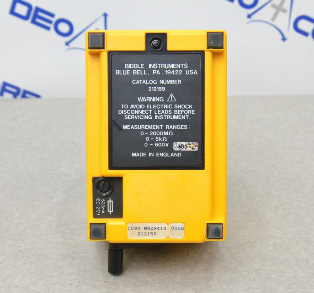 Biddle Megger 212159 Insulation Tester