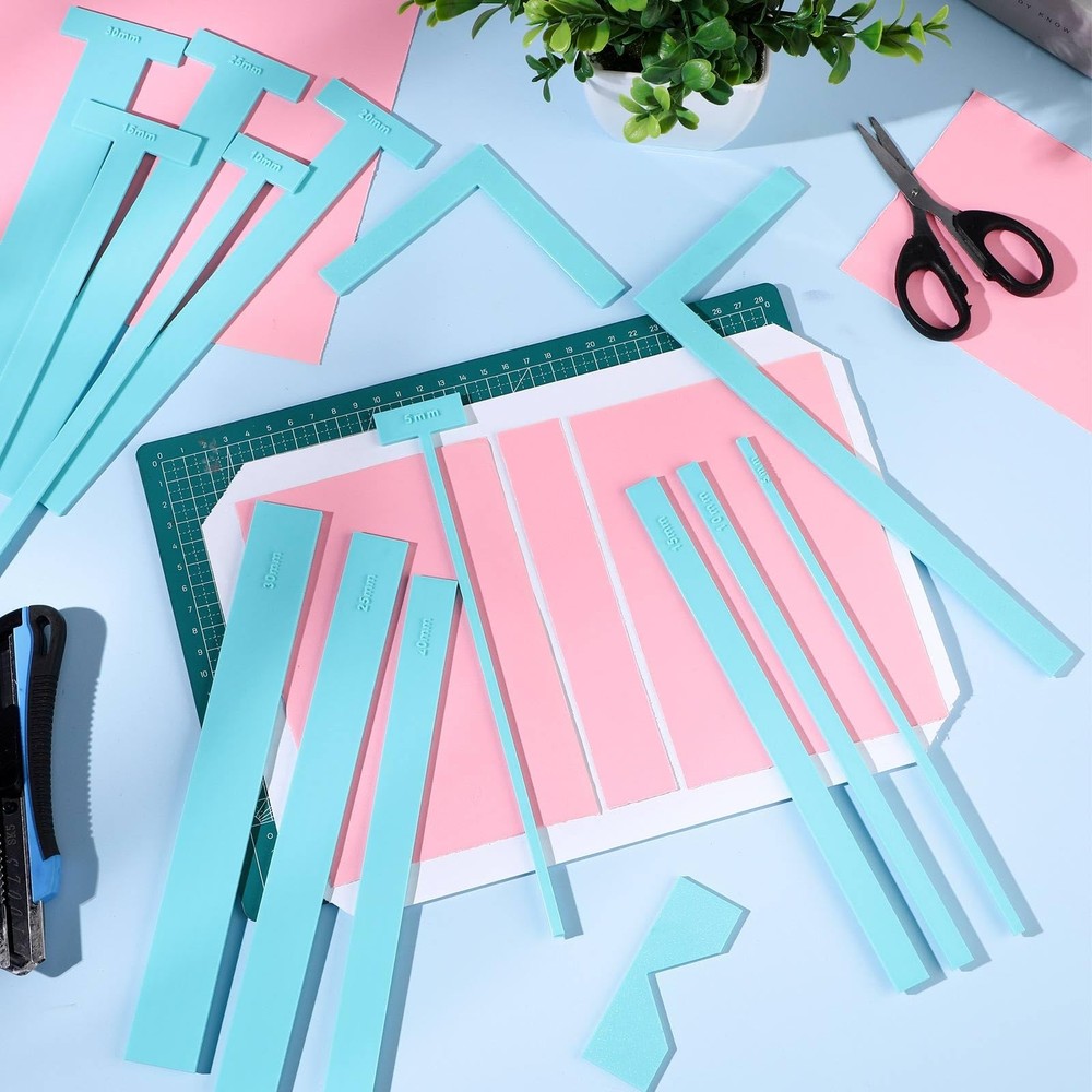 16 Pcs Bookbinding Tools Kit Easy Scrapbooking Tool Handmade L/t Shape & Stra...