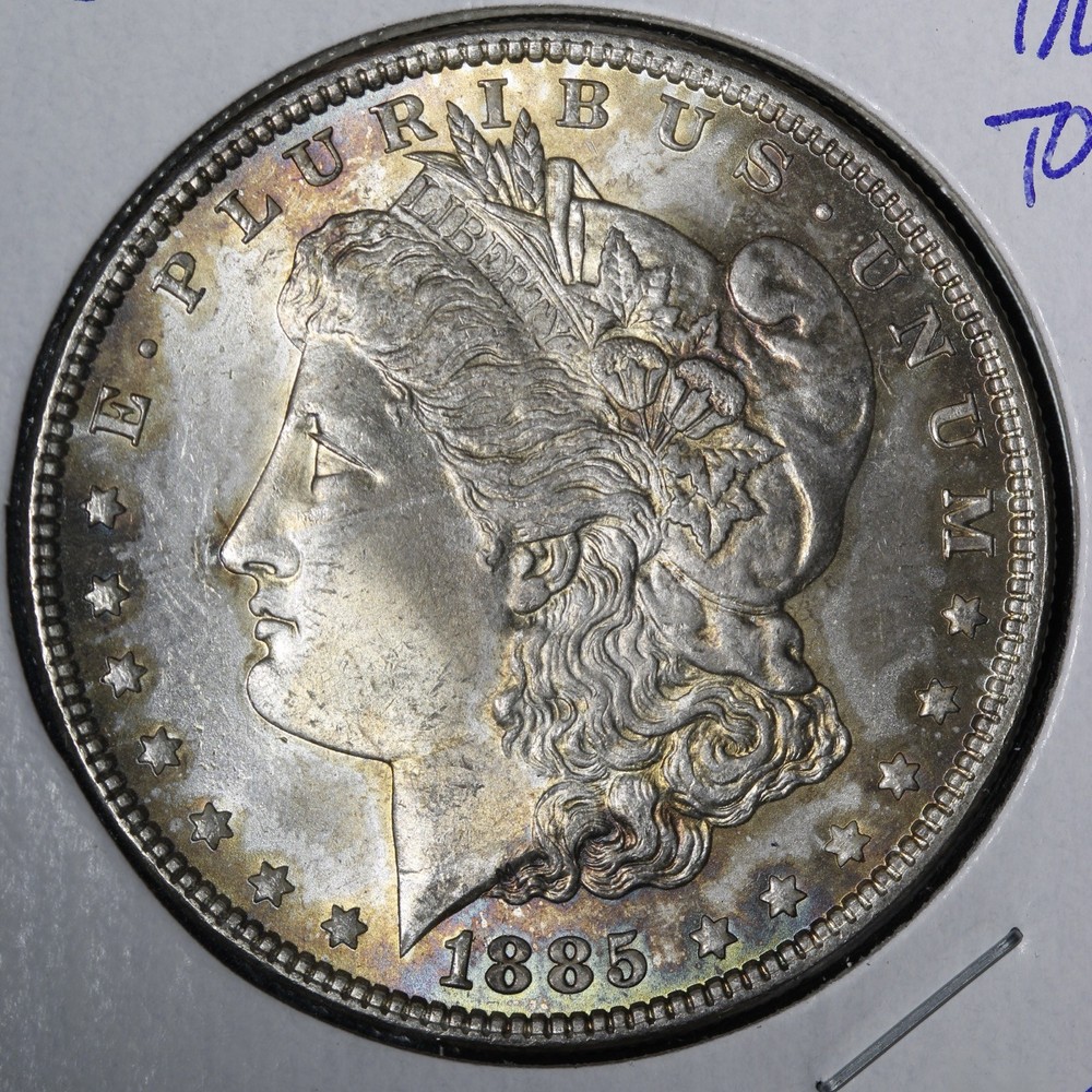 1885 Morgan Silver Dollar BU *UNCIRCULATED* MS TONED E304 RXZA