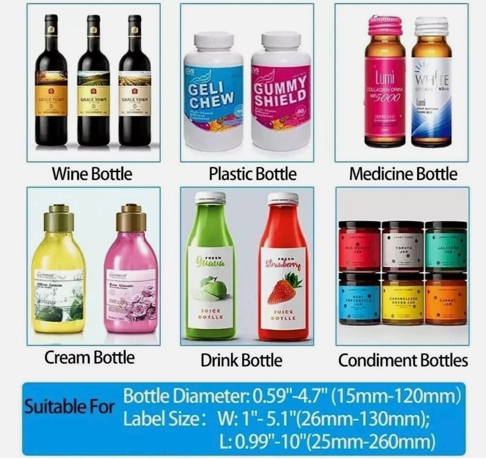 KIMTEM Manual&Semi-Automatic Round Labeling Machine, Bottle Label Applicator