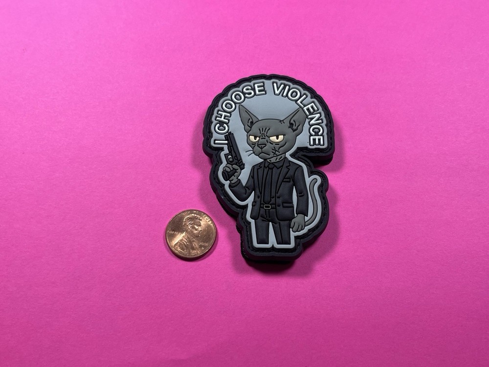 Shot Show Patch I Choose Violence Cat￼