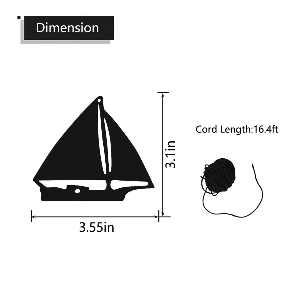KK magsun Replacement Wind Catcher, Wind Chime Sail Replacement with 16FT Nyl...