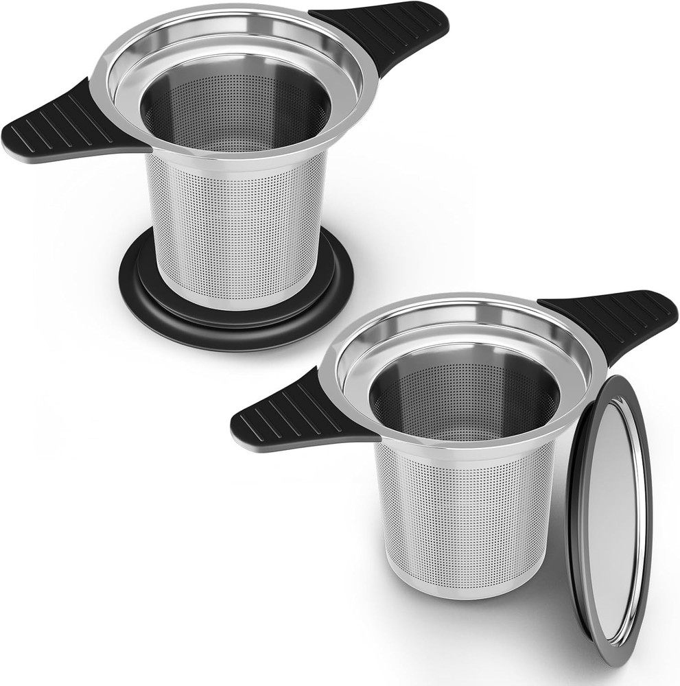 2 Pack Large Tea Strainers & Filters for Loose Tea Single Cup, 304 Stainless ...