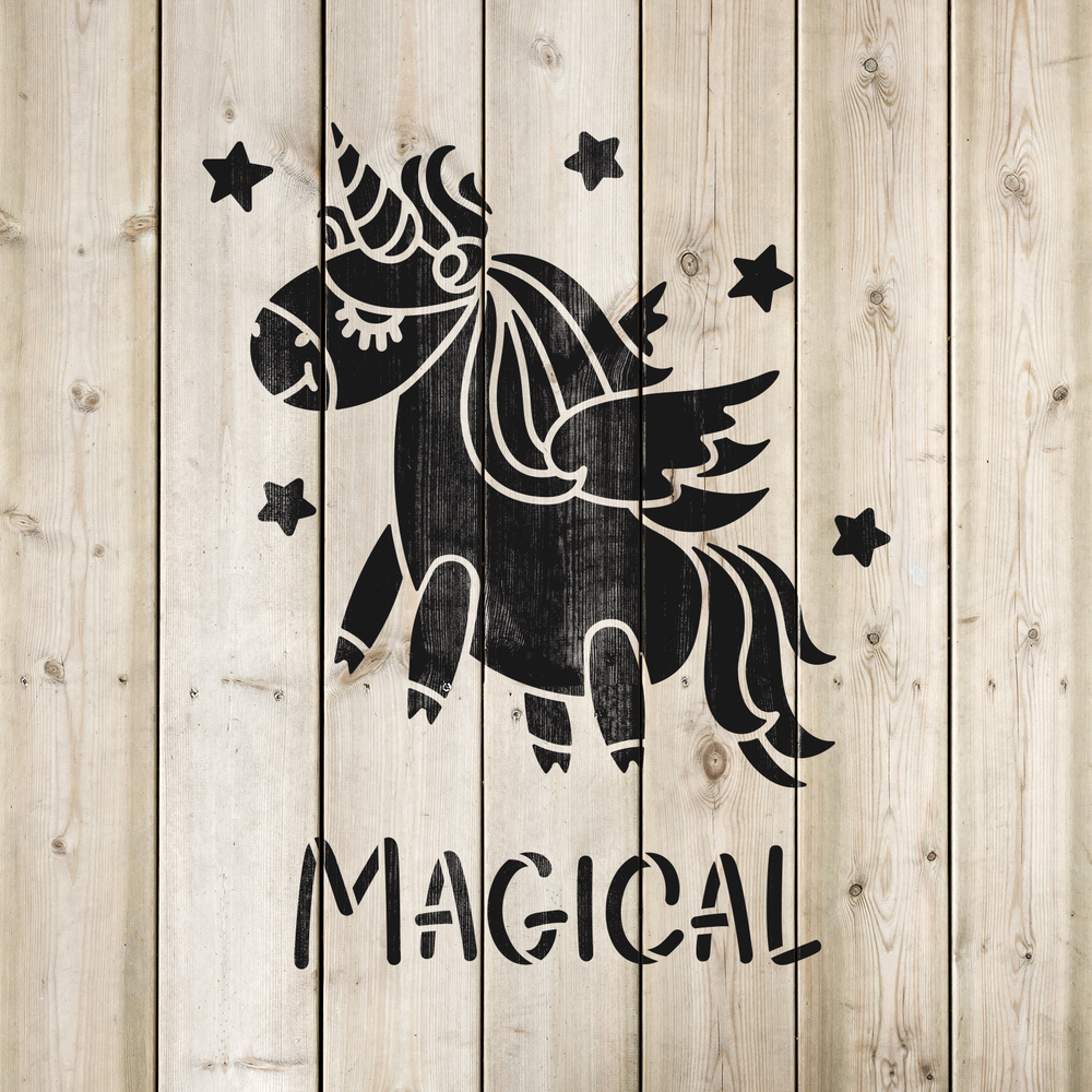 Unicorn Magical Stencil - Durable & Reusable Mylar Stencils