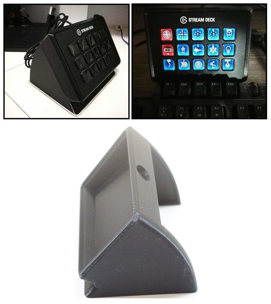 Angled Desk Stand Holder Mount Elgato Stream Deck Creation Controller MK1 & MK2