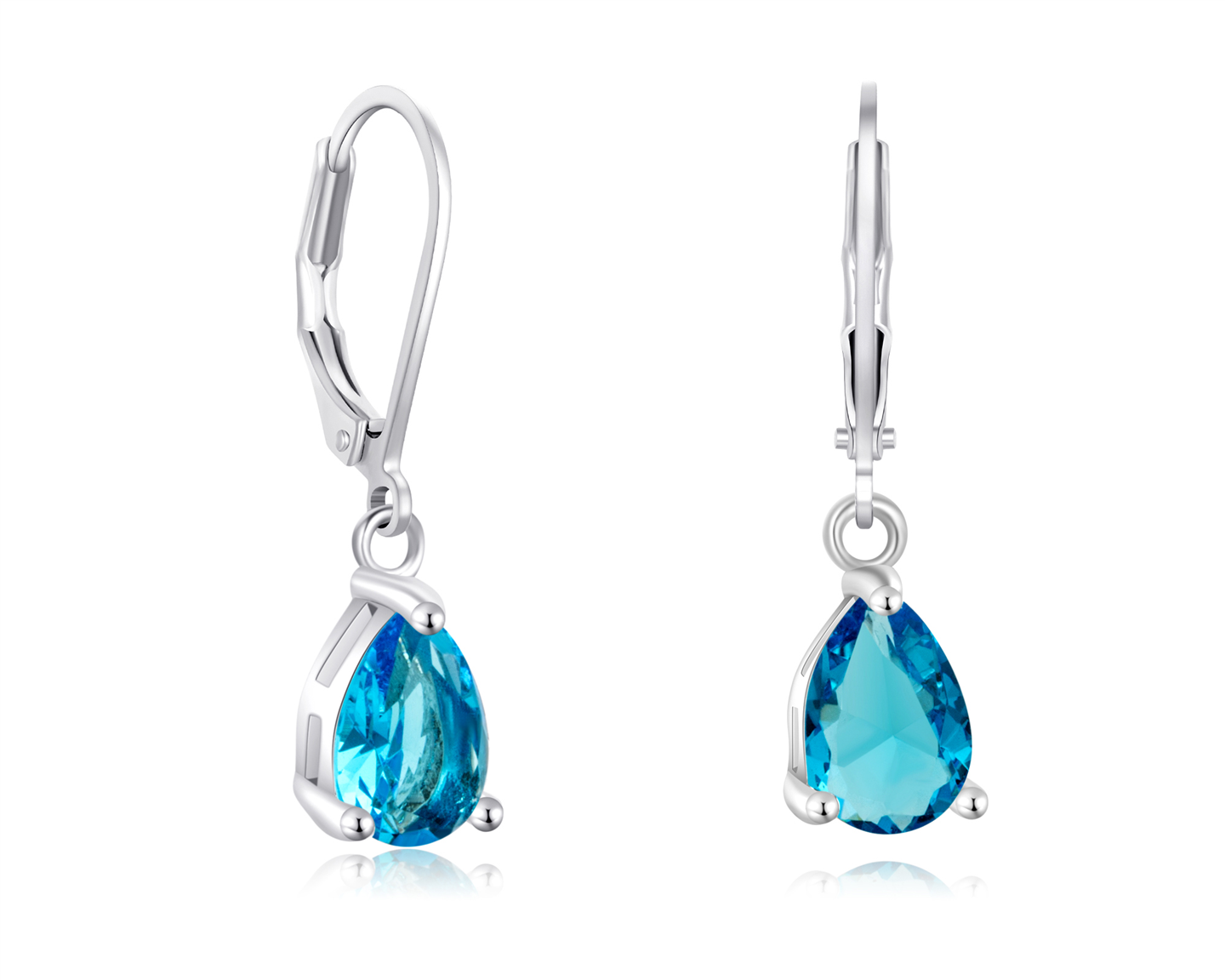Buyless Fashion Girls And Women Teardrop Dangle Earrings With Leverback CZ Stone