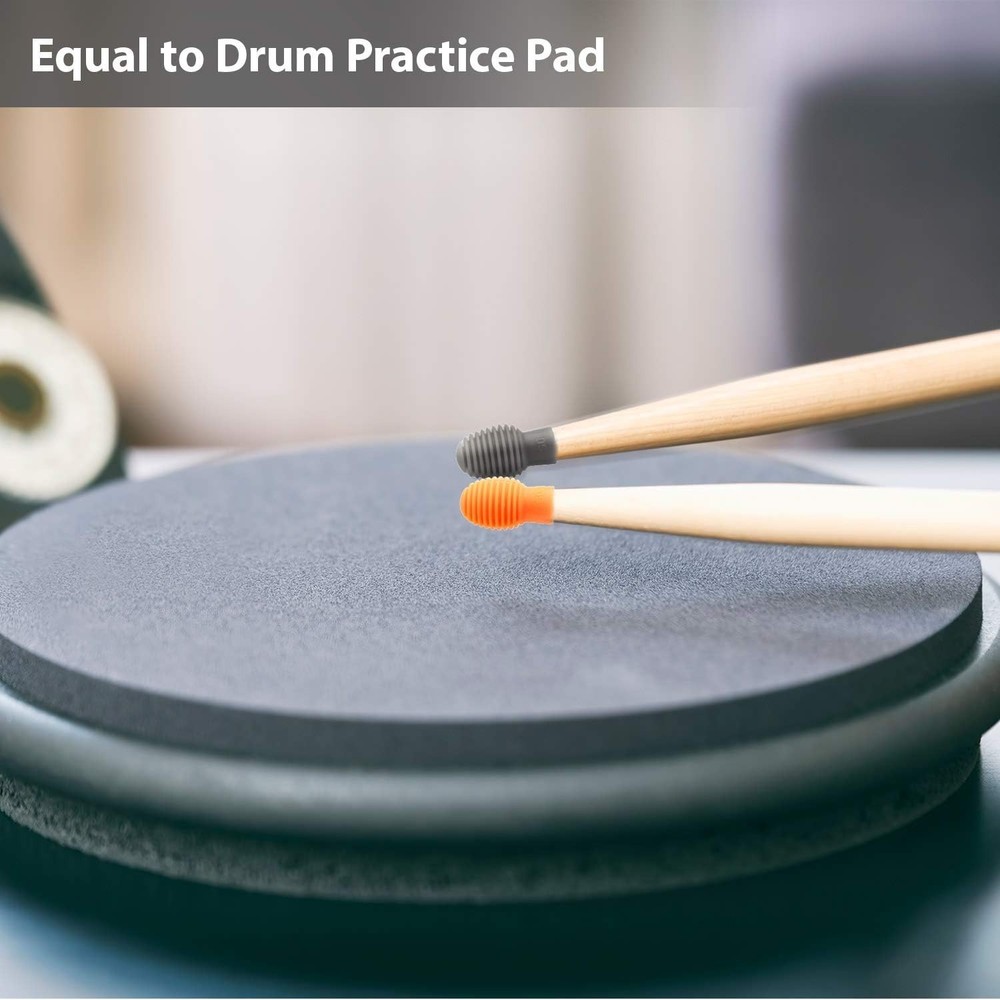 4 Pack of Lightweight Drumstick Silent Tips - Convenient Practice Accessory