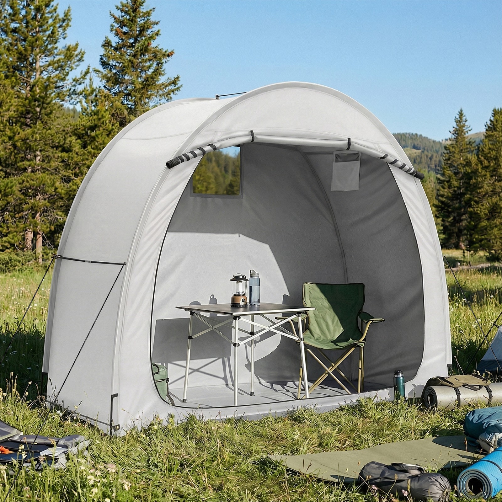 Storage Tent Shed Outdoor Waterproof Bicycle Covers Shelter for Bikes Lawn Mower