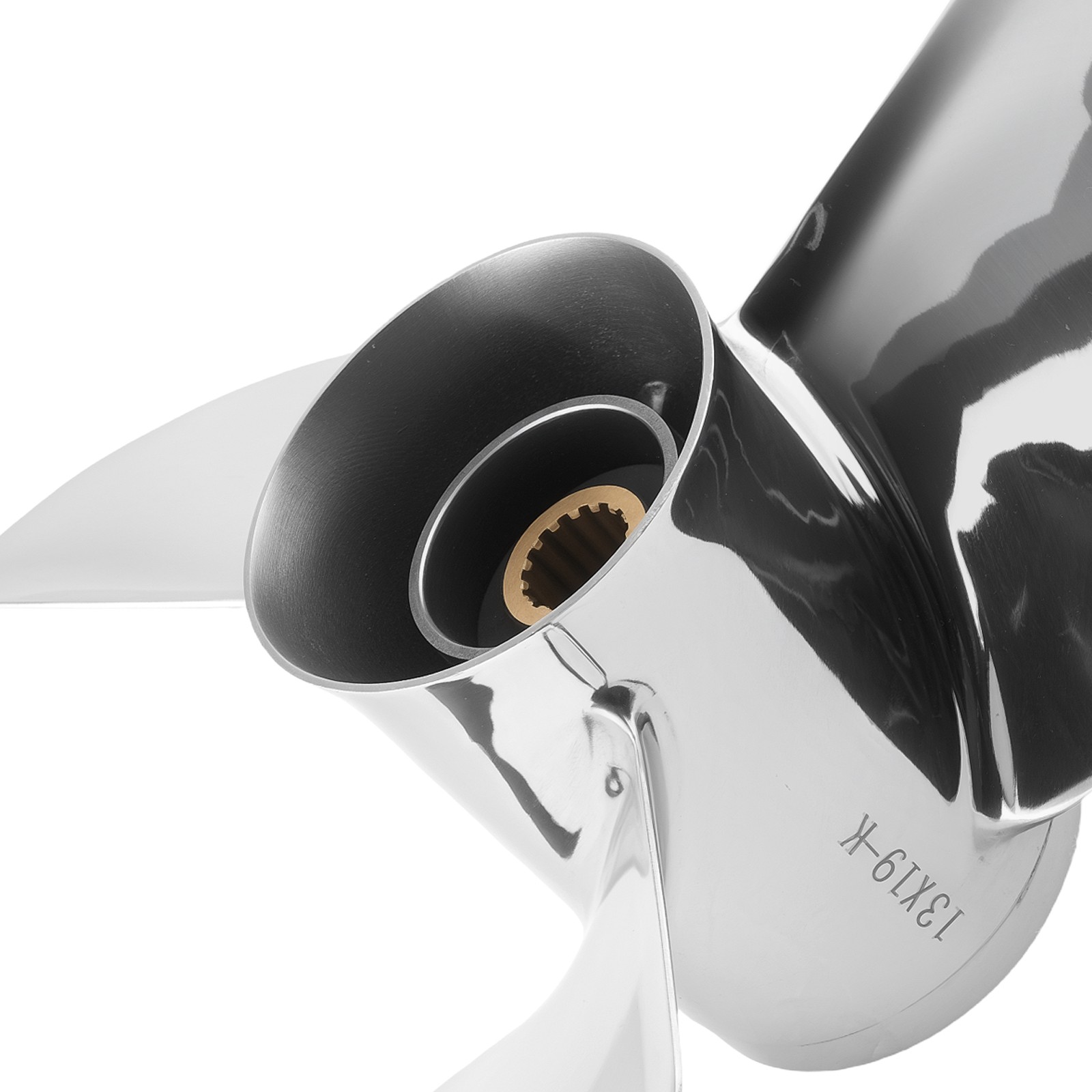 Boat Propeller for Yamaha F70 F75 F80 F90 F100 F115 13x19 Stainless 15 Spline