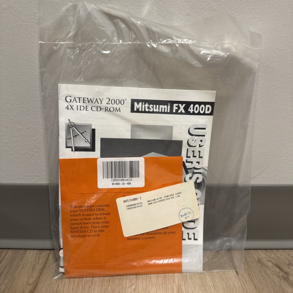 Gateway 2000 4x IDE CD-ROM - System Disk And User Guide ONLY New Sealed