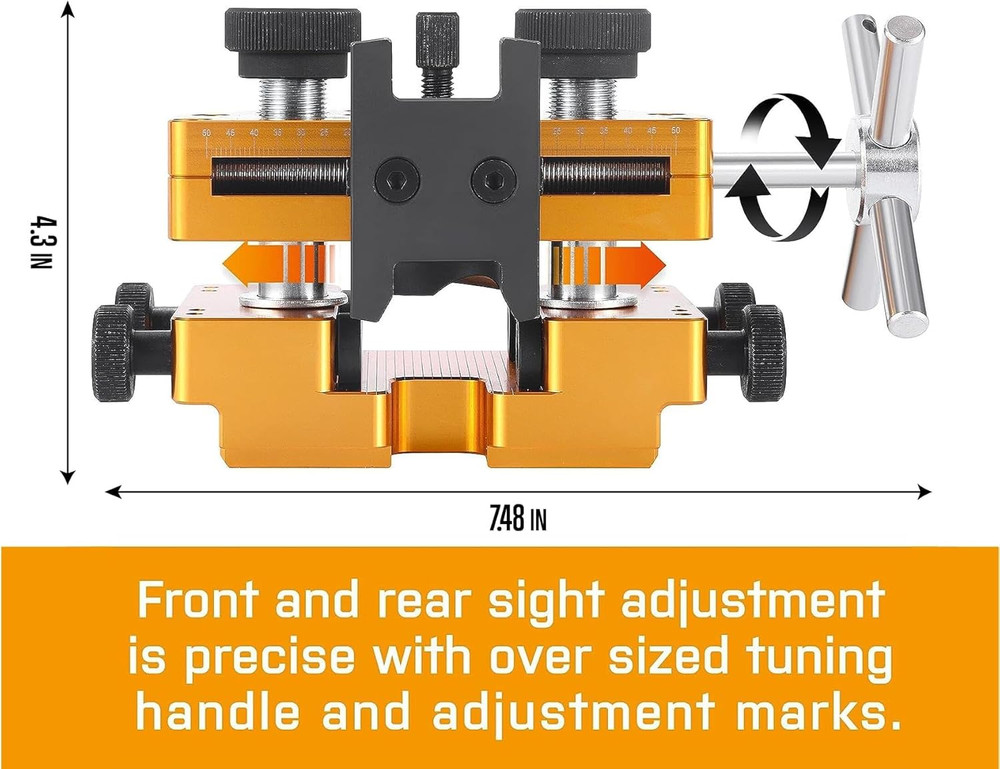 Sight Tool with Heavy-Duty Construction and Rotatable Sight Prong, Sight Adjustm