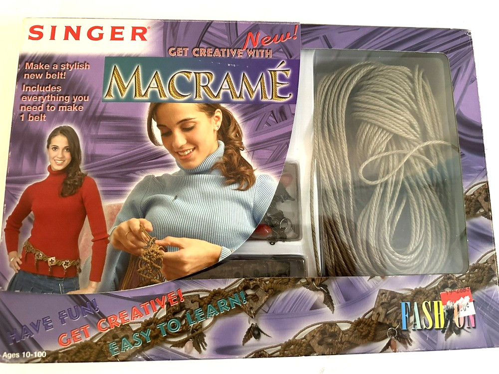 Make Your Own Belt Macrame Craft Kit Creative SINGER New in Box