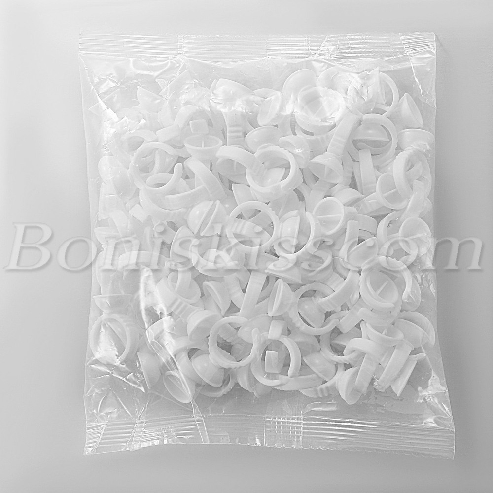 100pcs Wearable Disposable Grafted Separators Holder Ring for Eyelash Extensions