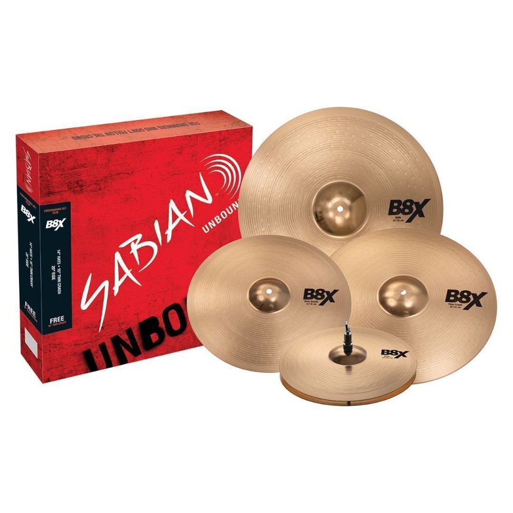 SABIAN B8X Performance Set Plus Cymbals 18 Inch Thin Crash