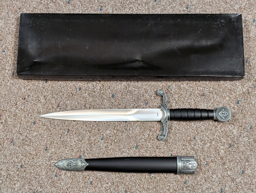 Templer Masonic Dagger Dirk w/ Sheath Fantasy Medieval Templer Ornate Design