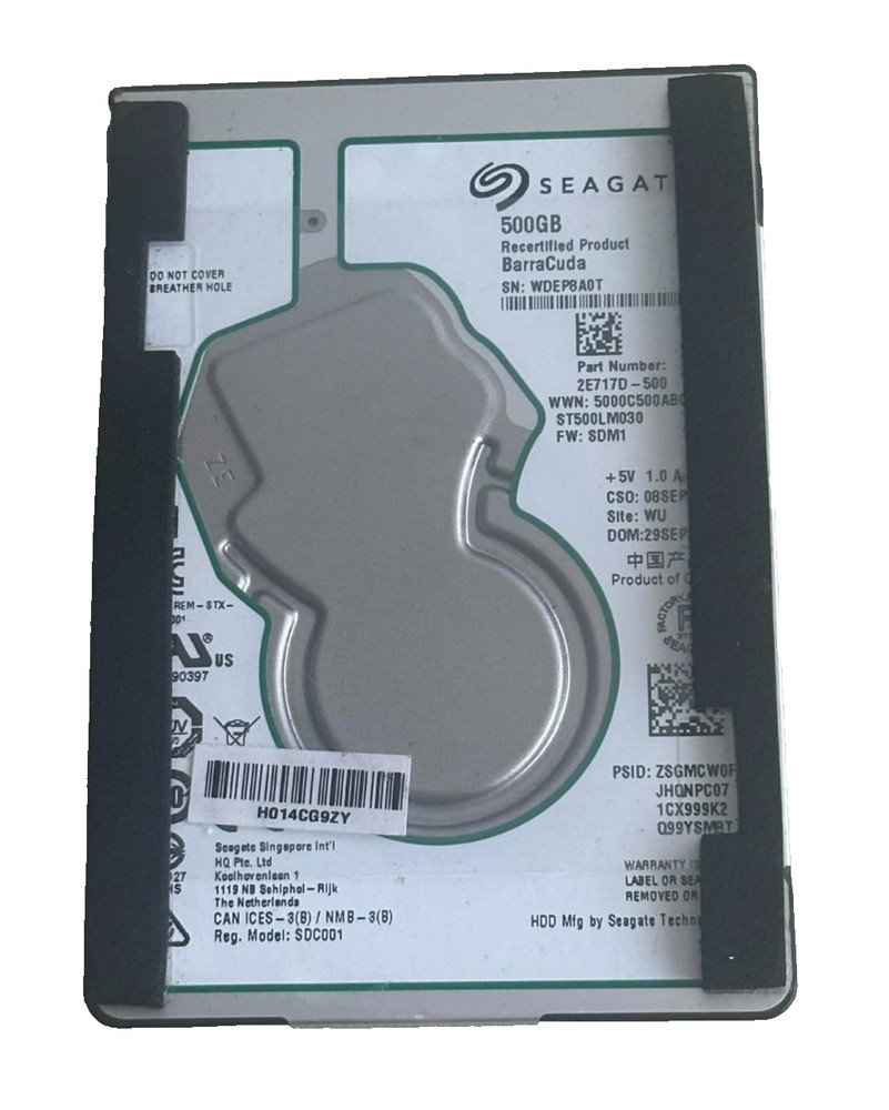 SEAGATE 500GB Barracuda Hard Drive Mint