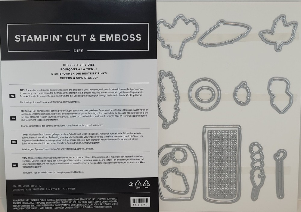 Stampin' Up! -Cheers & Sips - Dies - *Retired*