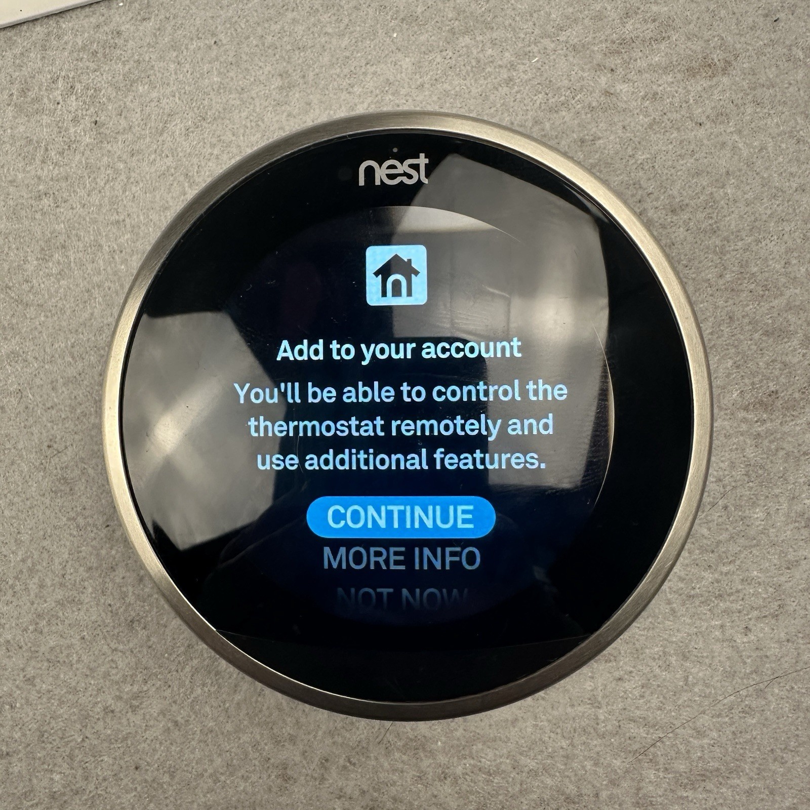 Google Nest 3rd Gen Learning Thermostat Smart Stainless Steel A0013 Reset