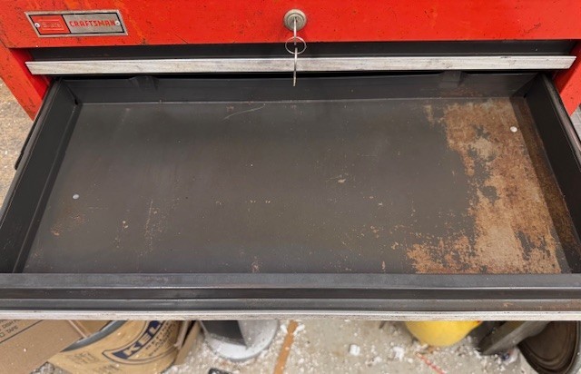 Vintage Sears Craftsman 4 Drawer Intermediate Middle Tool Box Toolbox With Keys