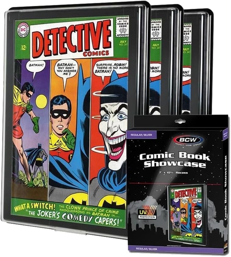 Comic Frame with UV Protection | Display Case Showcase | Silver Age, 3 Pack
