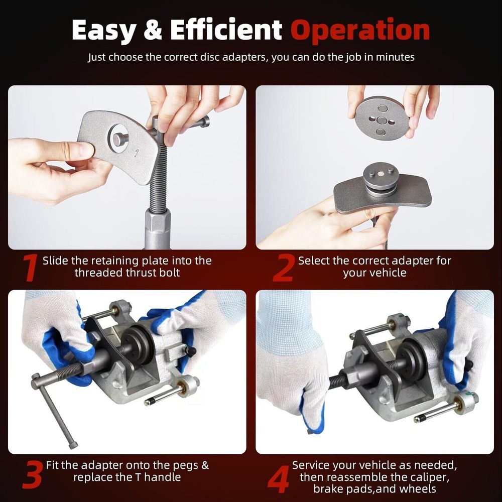 24 Pack Disc Brake Caliper Compressor Wind Back Tool Set Professional Tools Kit