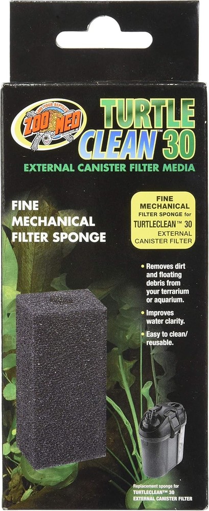 Zoo Med Turtle Clean 30 Fine Mechanical Filter Sponge Replacement 3-Pack