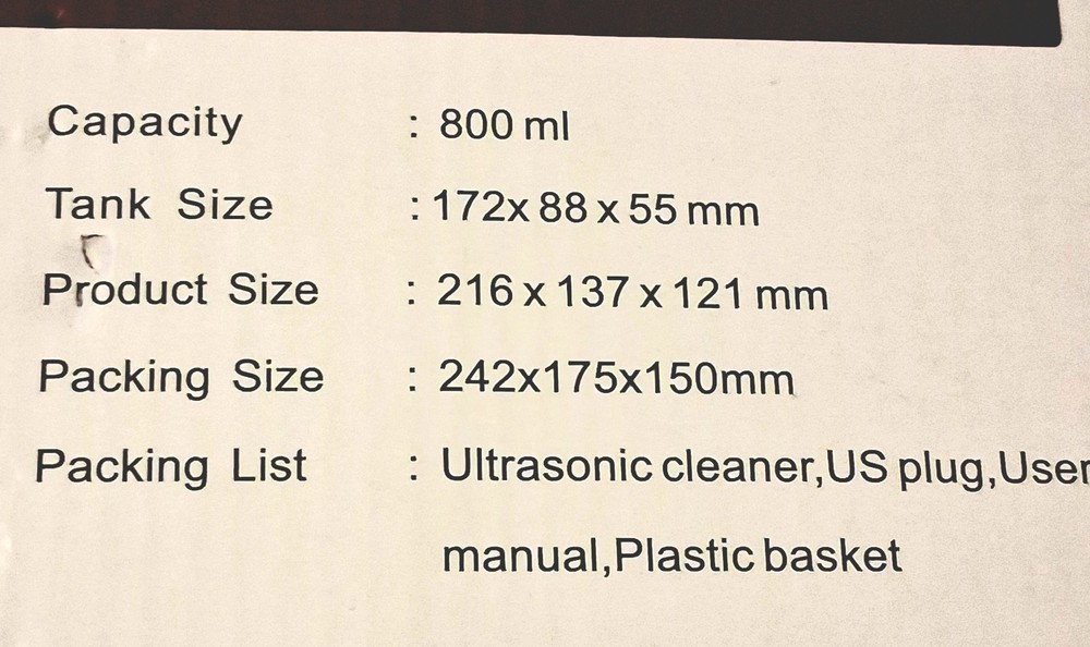 Digital (Ultrasonic *Multi Cleaner) cleans jewelery and small objects / Open Box