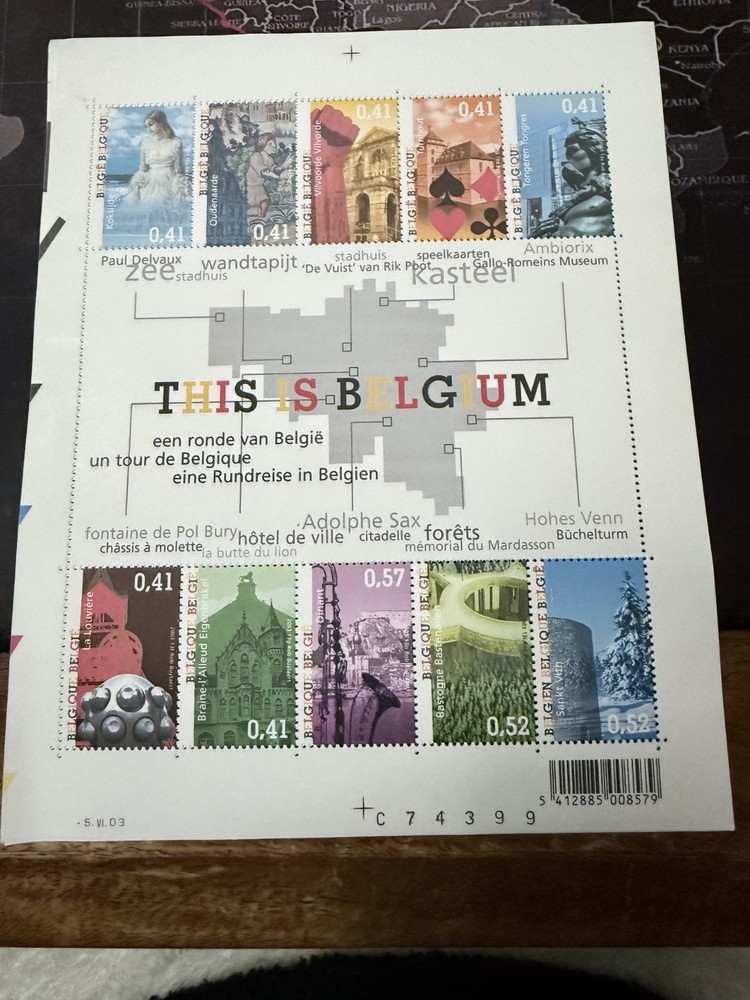 5 rare Belgiun post mini sheets