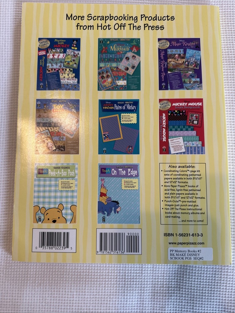 Making DISNEY SCRAPBOOK Pages Guidebook 40 Sheets 68 Sample Pages Techniques NEW