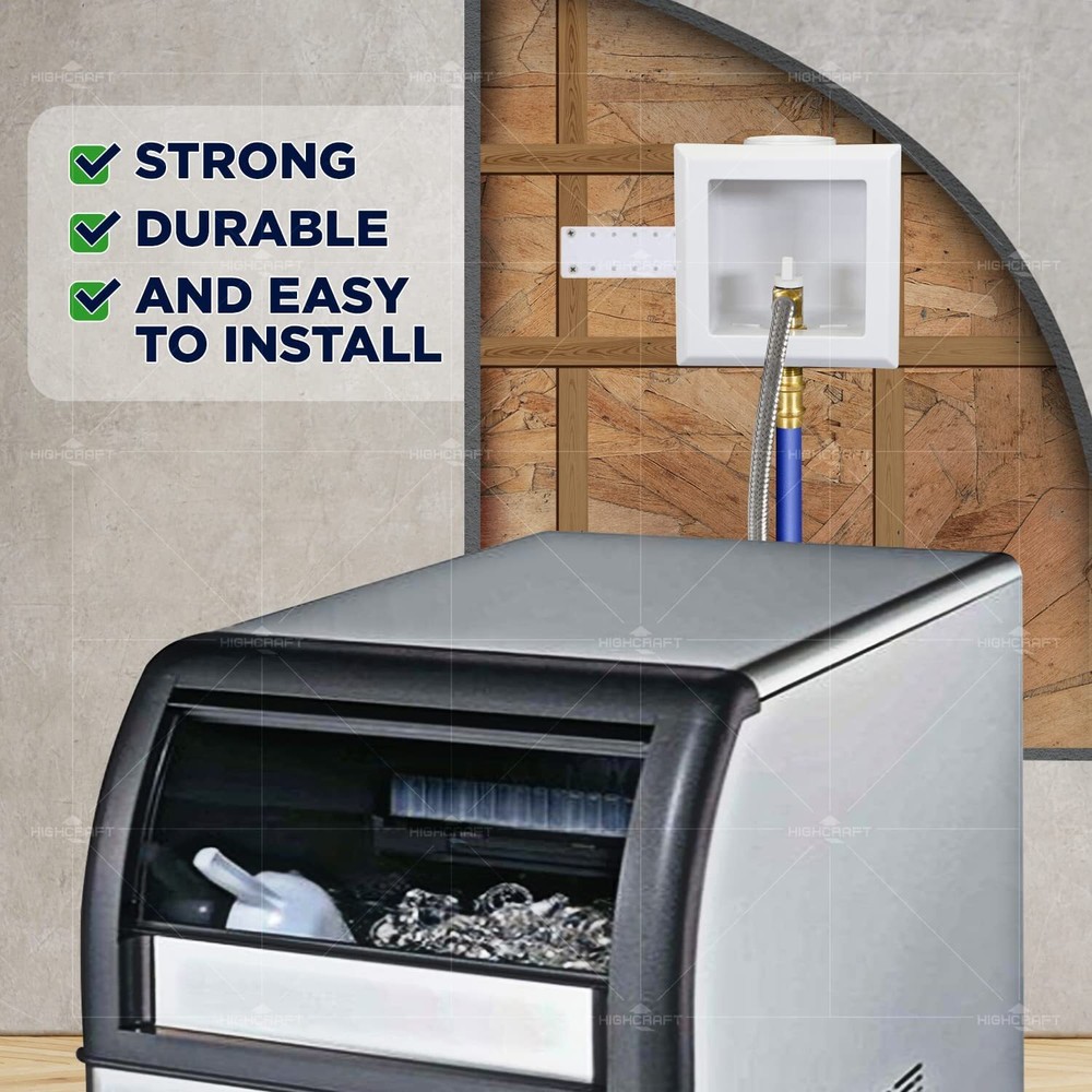 Outlet Box Replacement Kit-2 Mounting Brackets and 1 Interlocking Clip White ABS