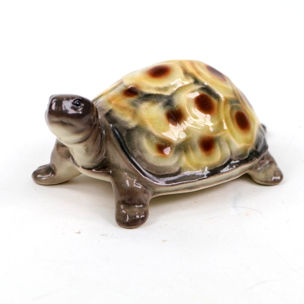 Tortoise Turtle Pottery Figurine Unknown Maker Maybe German MCM