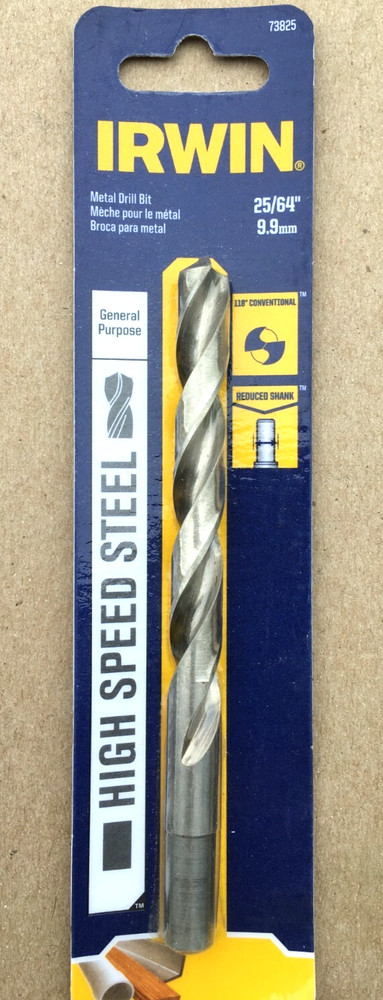 IRWIN 25/64" HIGH SPEED STEEL DRILL BIT