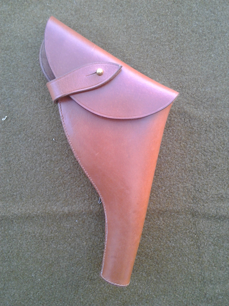 Complete British Sam Browne Belt and Webley Leather Holster Set