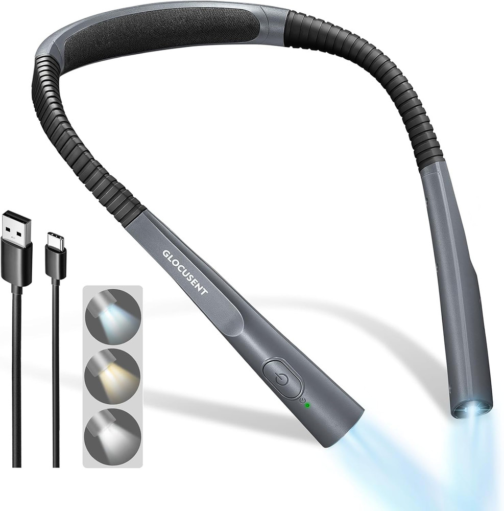 Upgraded LED Neck Reading Light, Book Light for Reading in Bed, 30-Min Timer, 3
