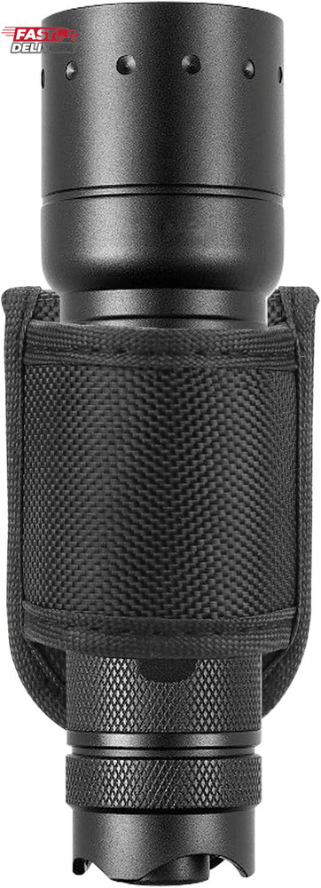 Flashlight Holster for Duty Belt, Open Top D Cell Compact Light Holder Case, Nyl