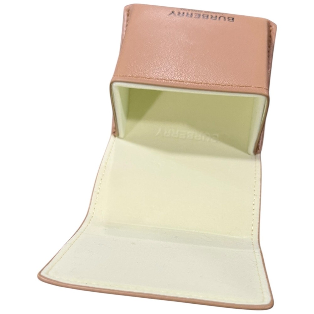 Burberry Tan Leather Foldable Eyeglasses Case Authentic