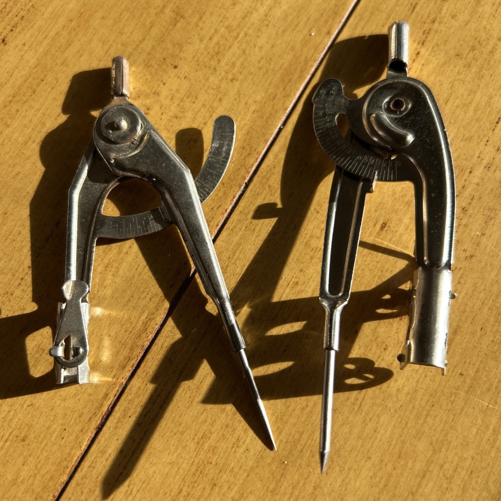 Set Of Two Vintage Compass