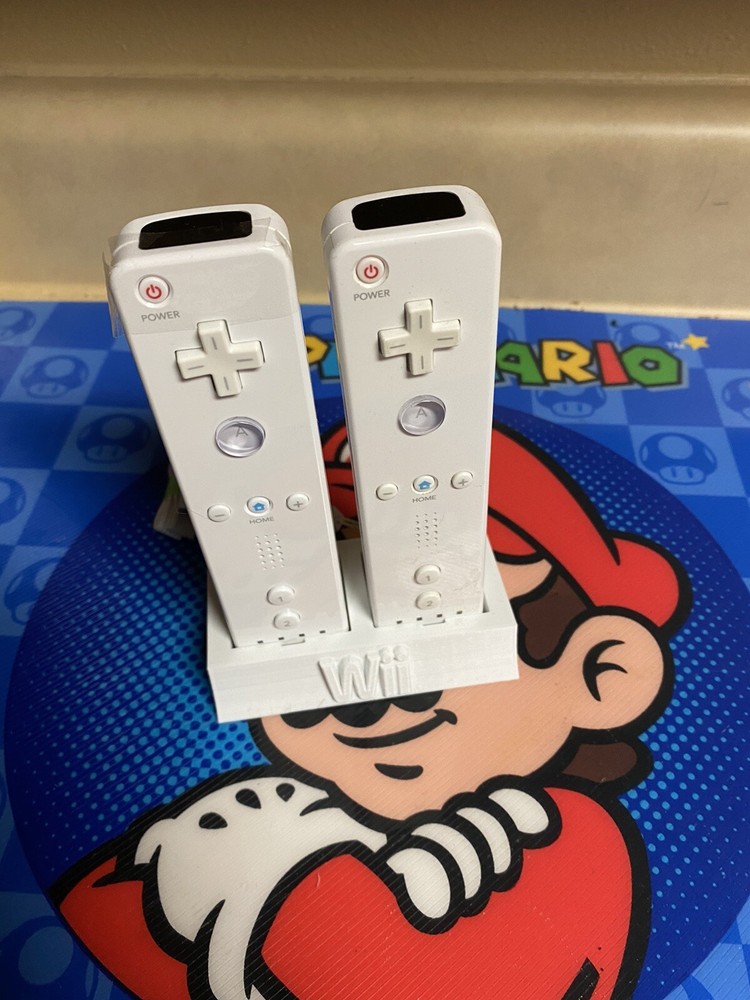 Wii Controller Stand, Holds 2 Wiimotes for Display or Storage! 3D Printed!